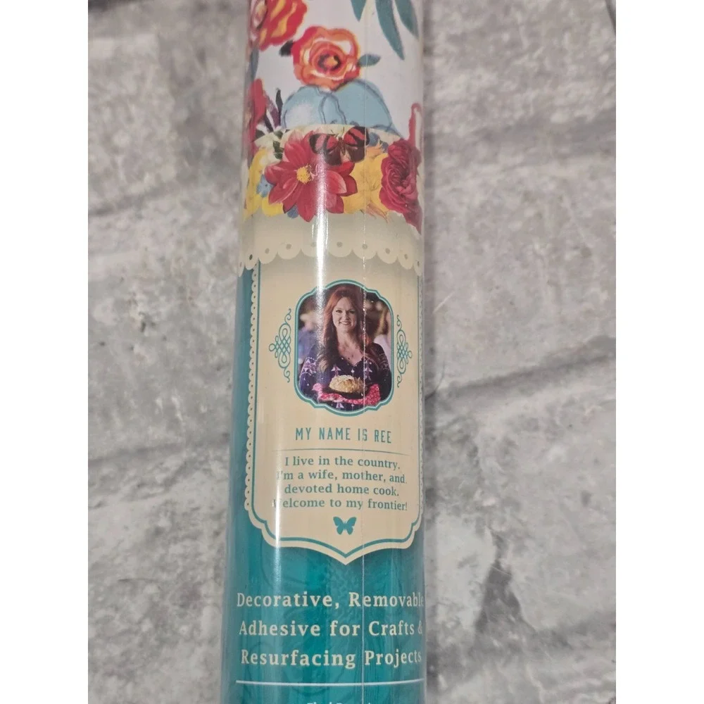 The Pioneer Woman Flea Market Floral Adhesive Laminate Drawer Shelf Liner 12'